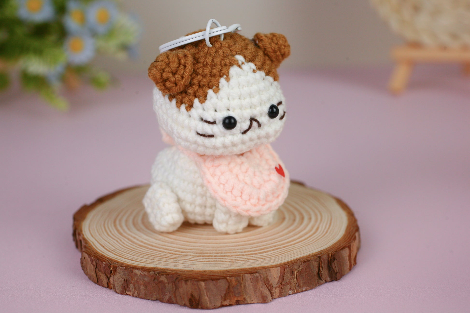 Handmade Cute Cat Crochet Keychain - The Artisan Dreams