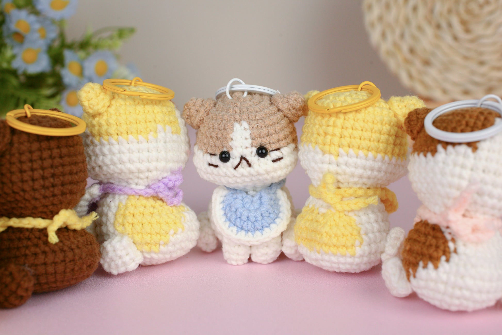 Handmade Cute Cat Crochet Keychain - The Artisan Dreams